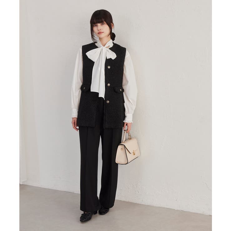 【WEB限定】ノーカラーツイードジレ | VIS  | 詳細画像5 