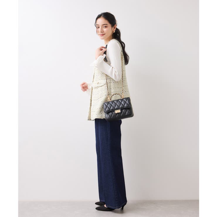 【WEB限定】ノーカラーツイードジレ | VIS  | 詳細画像7 