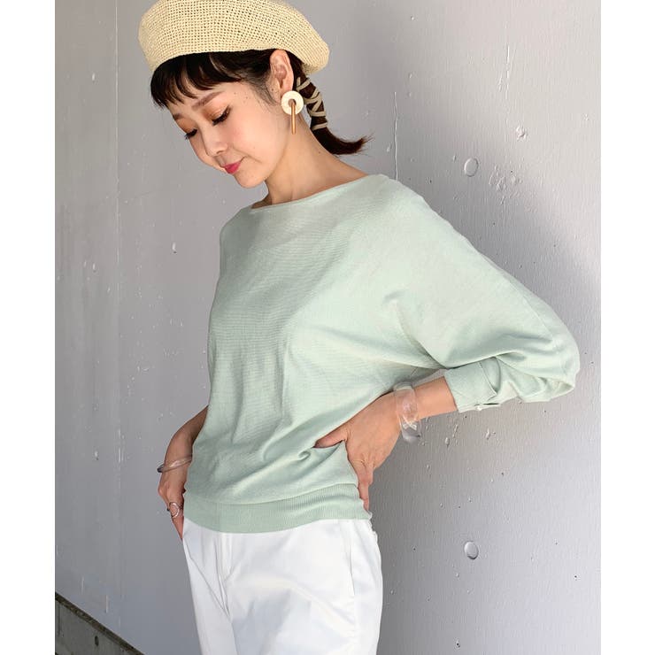 ライトグリーン(33) | 【店舗限定】天竺編みドルマンプルオーバー | VIS 