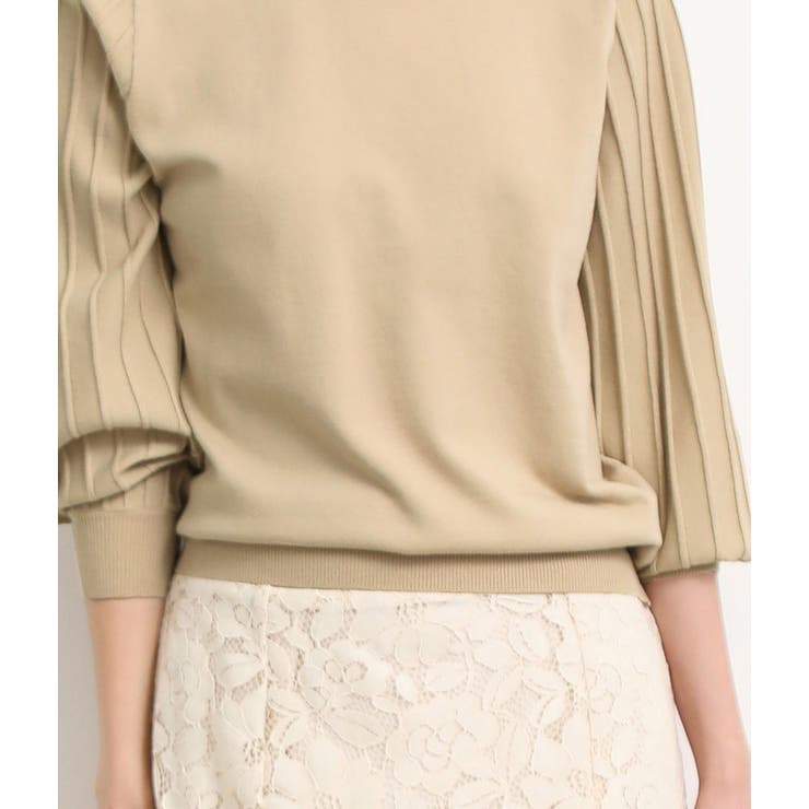 袖プリーツモックネックプルオーバー | VIS  | 詳細画像4 