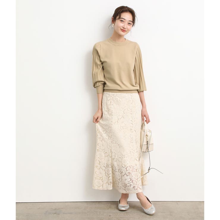 袖プリーツモックネックプルオーバー | VIS  | 詳細画像6 