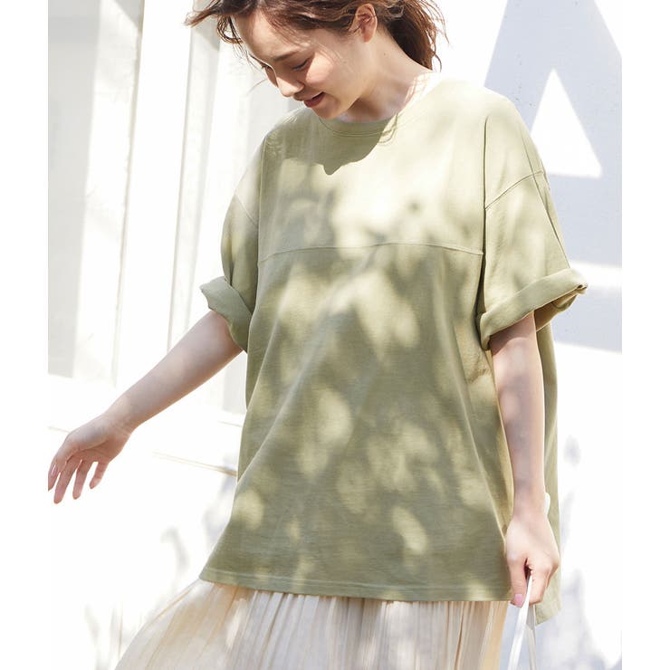 カーキ(36) | BIGシルエットフットボールTシャツ | VIS 