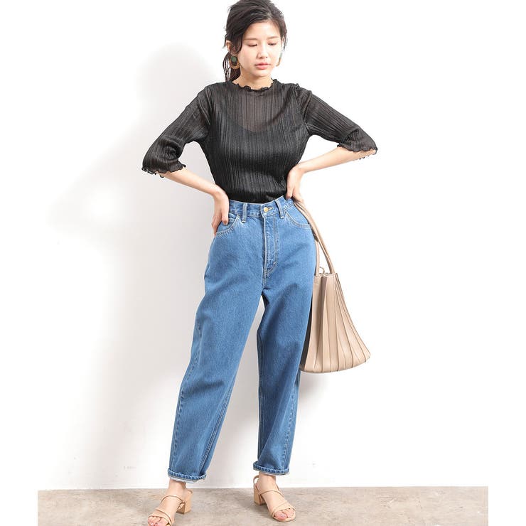 ボートネック半袖シアープリーツプルオーバー | VIS  | 詳細画像14 