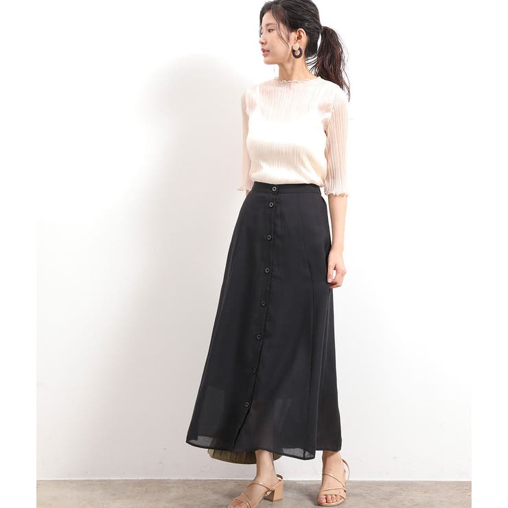 ボートネック半袖シアープリーツプルオーバー | VIS  | 詳細画像16 