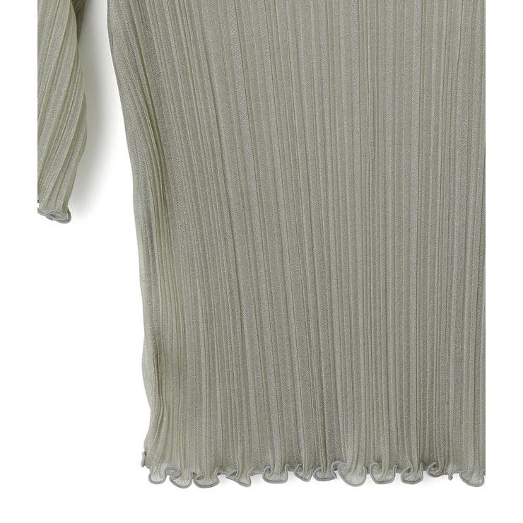 ボートネック半袖シアープリーツプルオーバー | VIS  | 詳細画像6 