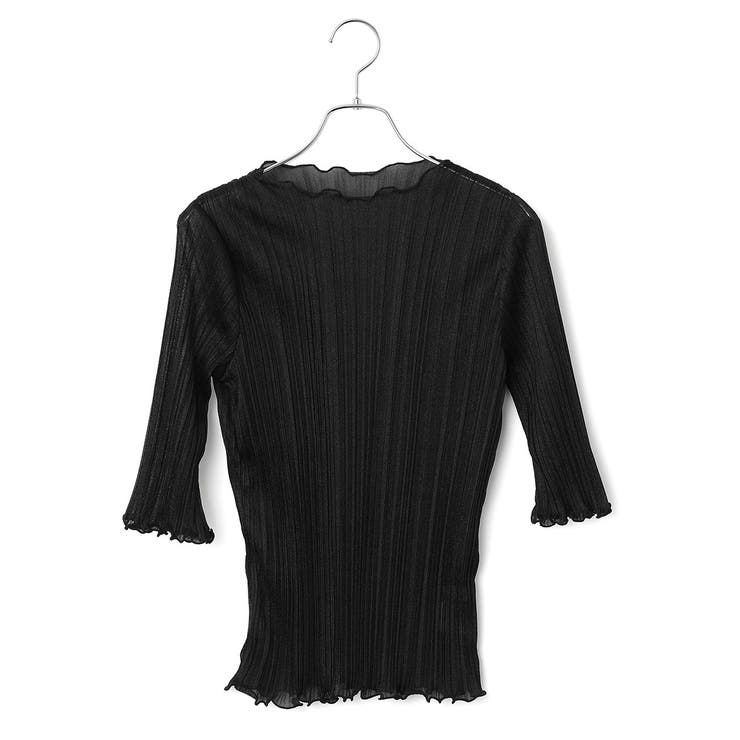 ボートネック半袖シアープリーツプルオーバー | VIS  | 詳細画像9 