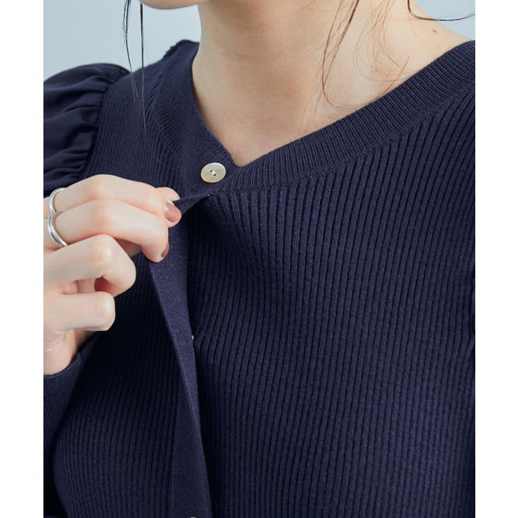 【前後2WAY】くしゅっと袖シャーリングニット | VIS  | 詳細画像15 