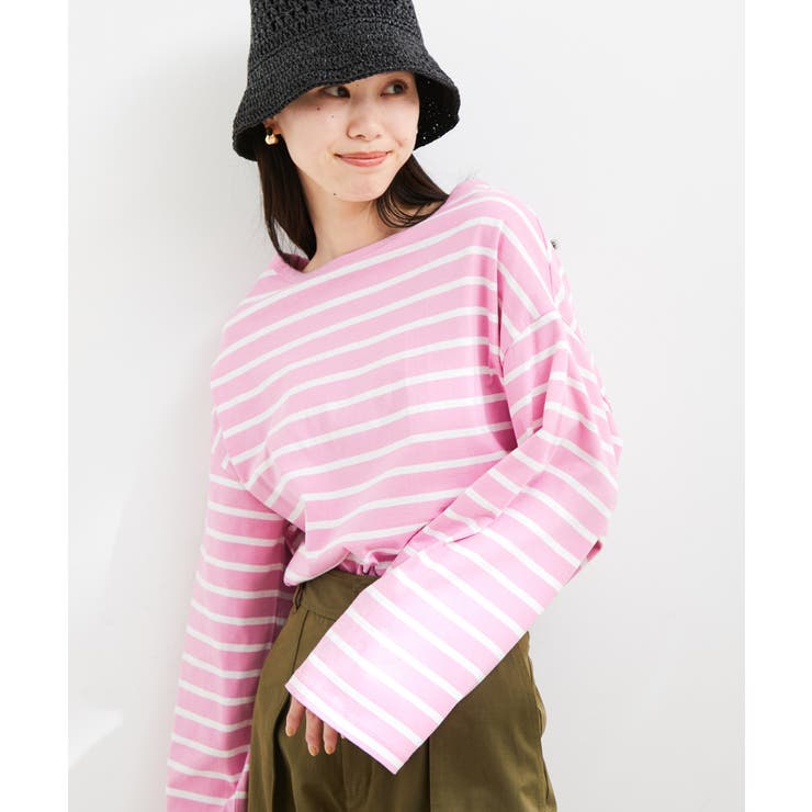 ❤︎新品❤︎OUTIL ウティ❤︎ボーダーカットソー ピンク ❤︎新品❤︎OUTIL ウティ❤︎ボーダーカットソー ピンク 【公式通販】