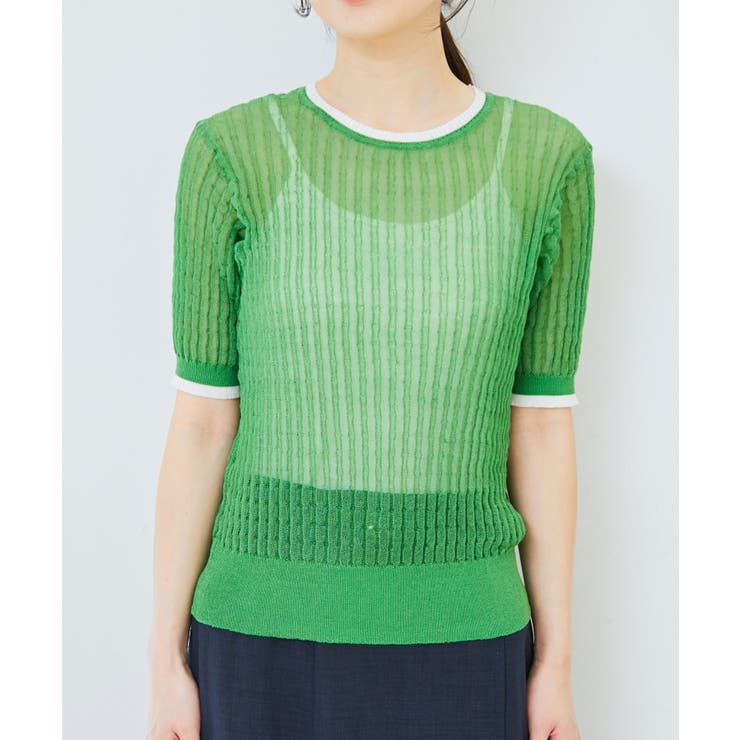 ポコポコシアーハーフスリーブニット | VIS  | 詳細画像11 