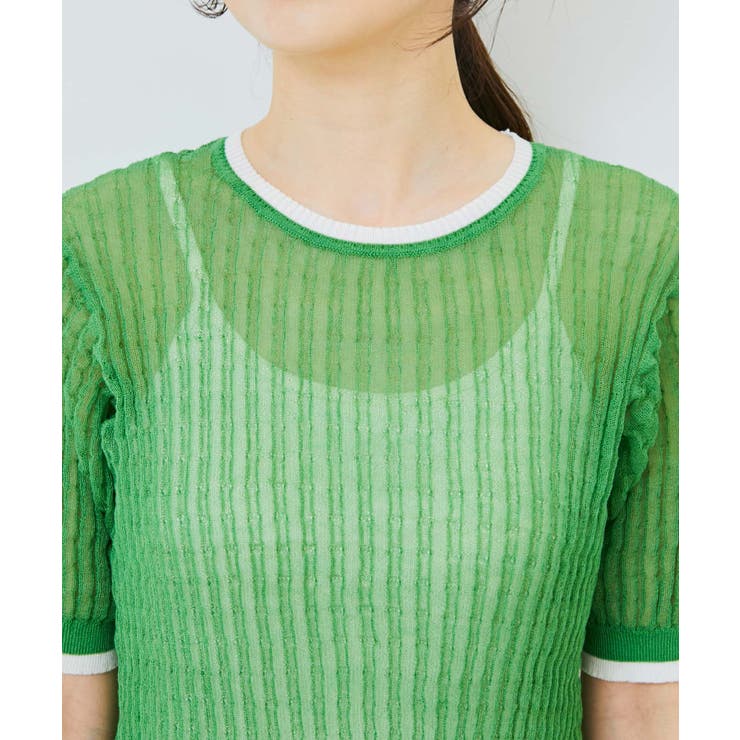 ポコポコシアーハーフスリーブニット | VIS  | 詳細画像14 