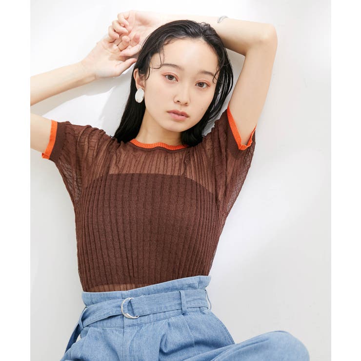 ポコポコシアーハーフスリーブニット | VIS  | 詳細画像20 