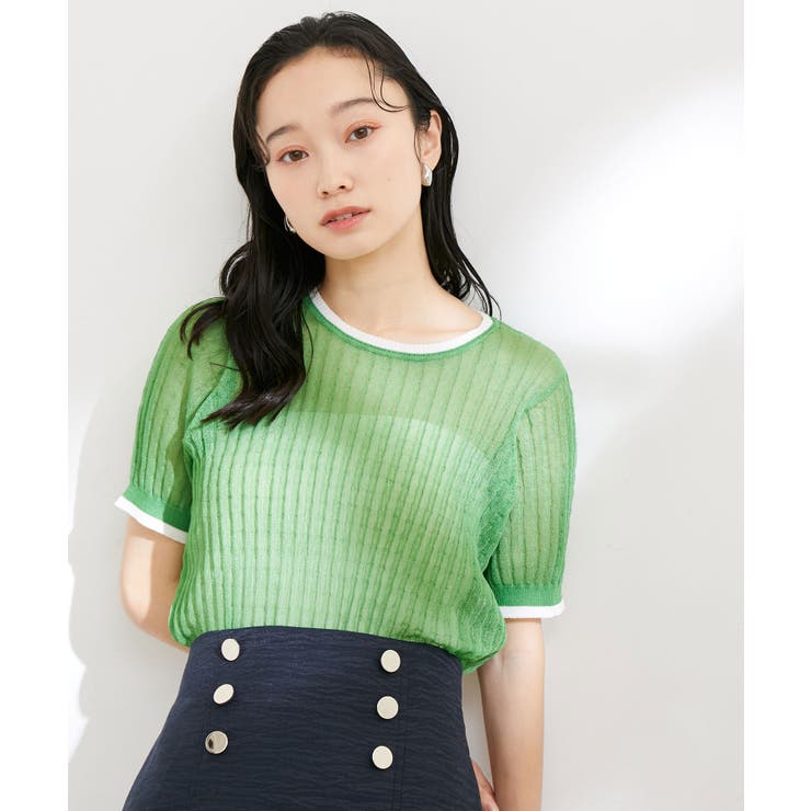 ポコポコシアーハーフスリーブニット | VIS  | 詳細画像22 