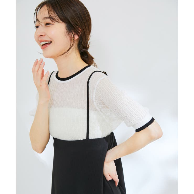 ポコポコシアーハーフスリーブニット | VIS  | 詳細画像6 