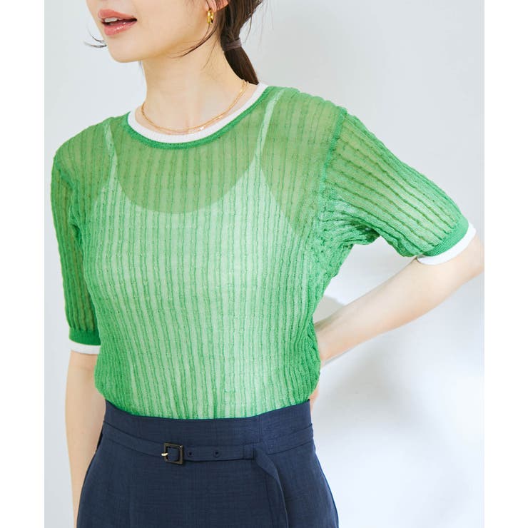 ポコポコシアーハーフスリーブニット | VIS  | 詳細画像8 