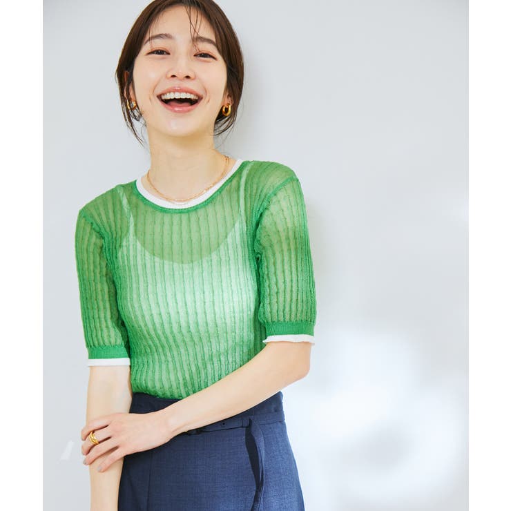 ポコポコシアーハーフスリーブニット | VIS  | 詳細画像9 
