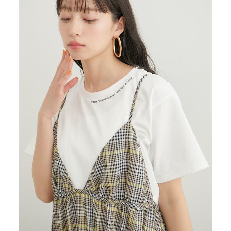 ホワイト系(13)】【洗える】アソートロゴTシャツ[品番：VISW0037280