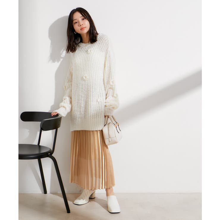 お花ぽんぽんシアーニット | VIS  | 詳細画像14 