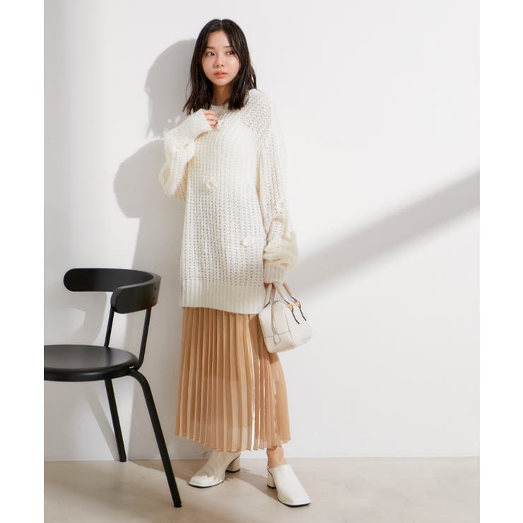 お花ぽんぽんシアーニット | VIS  | 詳細画像15 