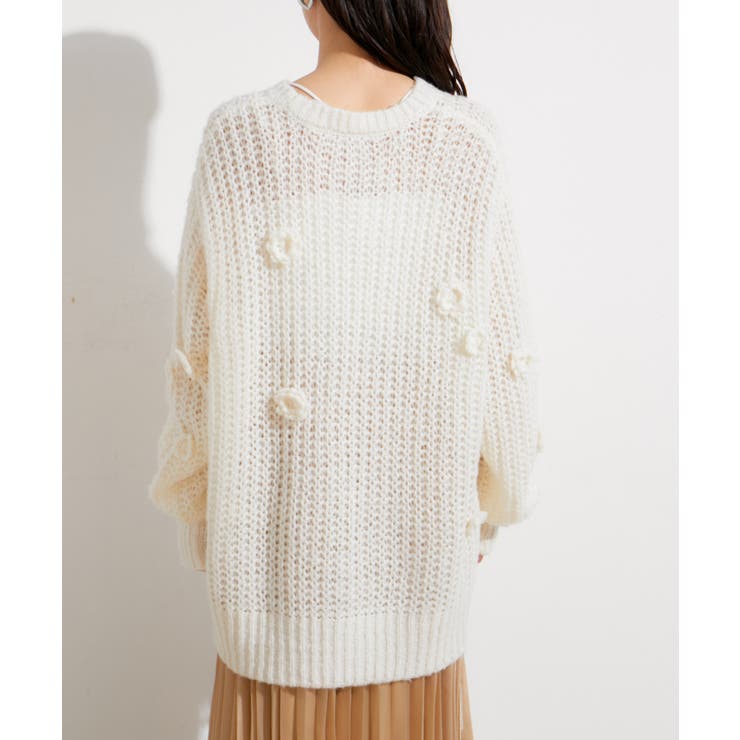 お花ぽんぽんシアーニット | VIS  | 詳細画像18 