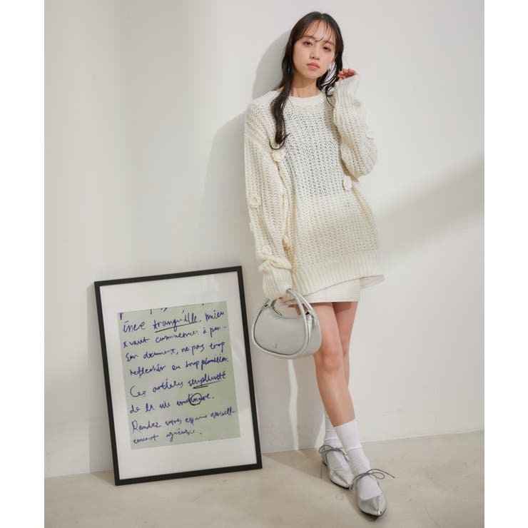 お花ぽんぽんシアーニット | VIS  | 詳細画像8 