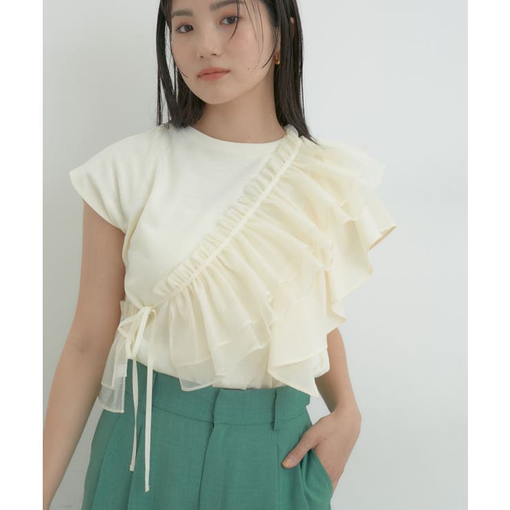 【SET】サッシュ付きフリルドッキングプルオーバー | VIS  | 詳細画像1 