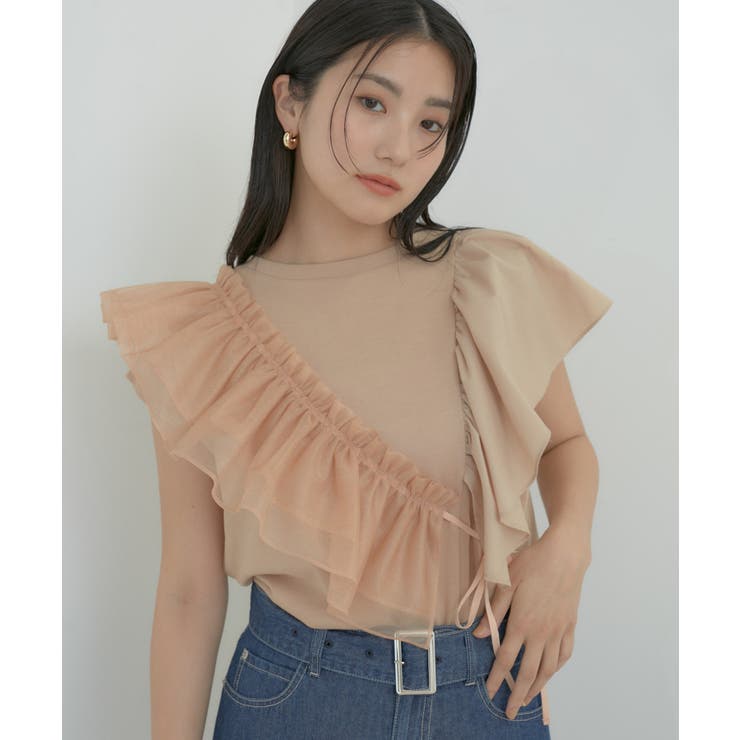 【SET】サッシュ付きフリルドッキングプルオーバー | VIS  | 詳細画像13 