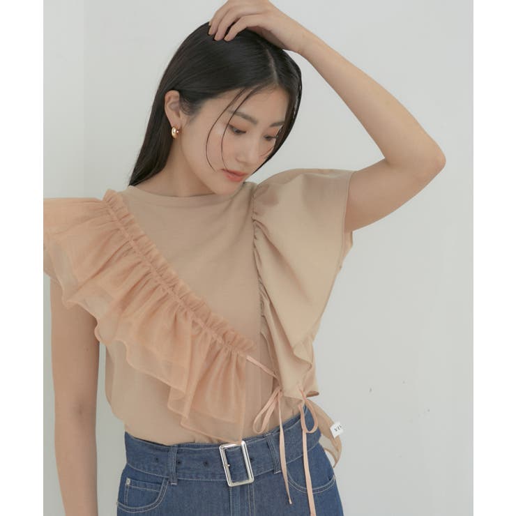 【SET】サッシュ付きフリルドッキングプルオーバー | VIS  | 詳細画像14 