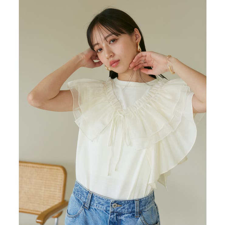 【SET】サッシュ付きフリルドッキングプルオーバー | VIS  | 詳細画像37 