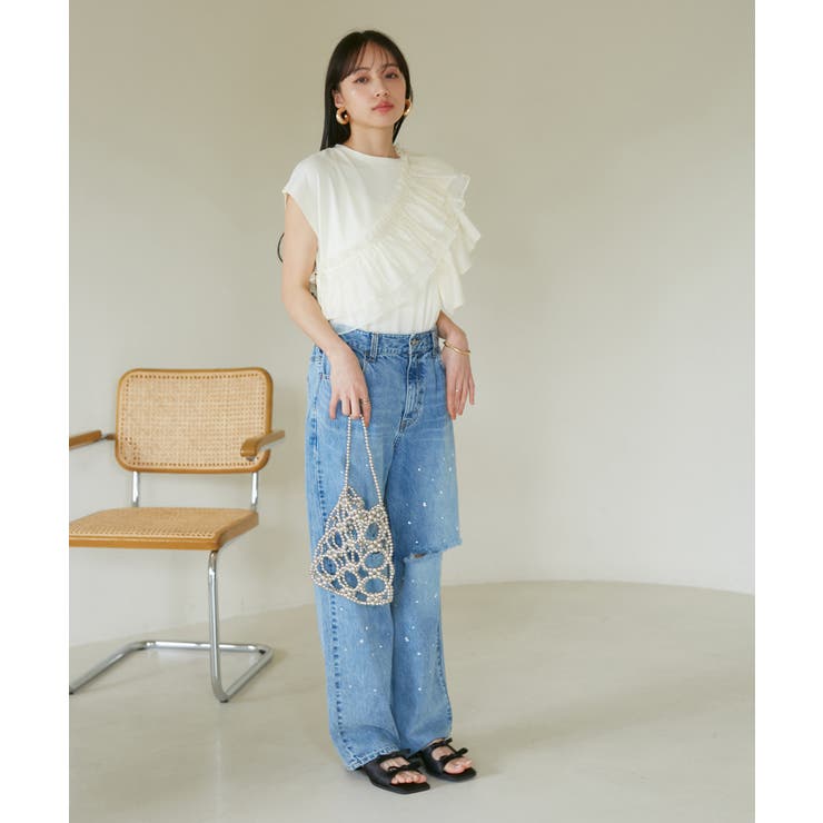 【SET】サッシュ付きフリルドッキングプルオーバー | VIS  | 詳細画像38 