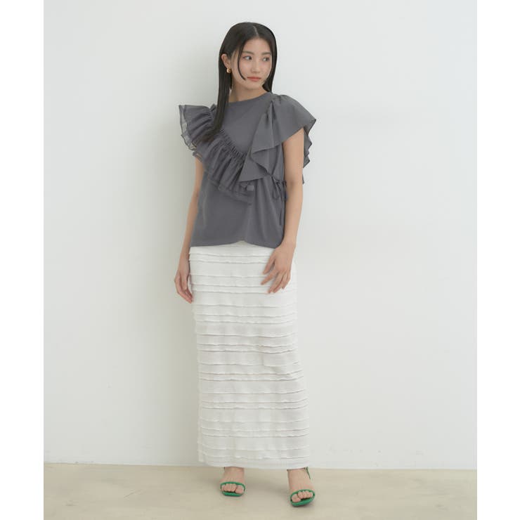 【SET】サッシュ付きフリルドッキングプルオーバー | VIS  | 詳細画像5 