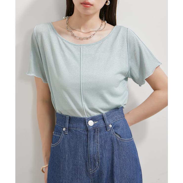 グリーン系(35) | 【洗える】ラメメローTシャツ | VIS 