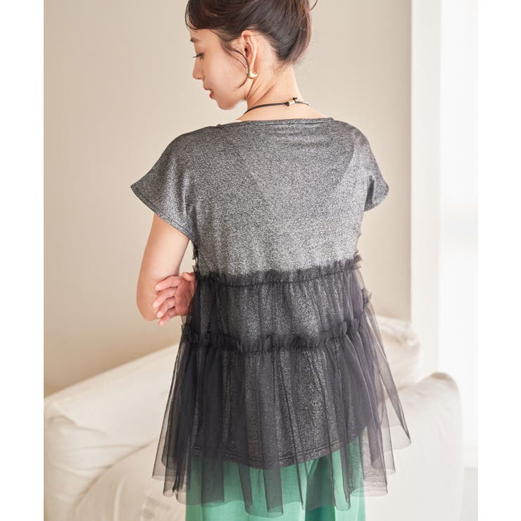 チュールコンビラメプルオーバー | VIS  | 詳細画像2 