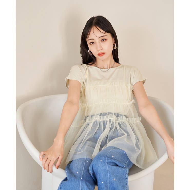 チュールコンビラメプルオーバー | VIS  | 詳細画像9 