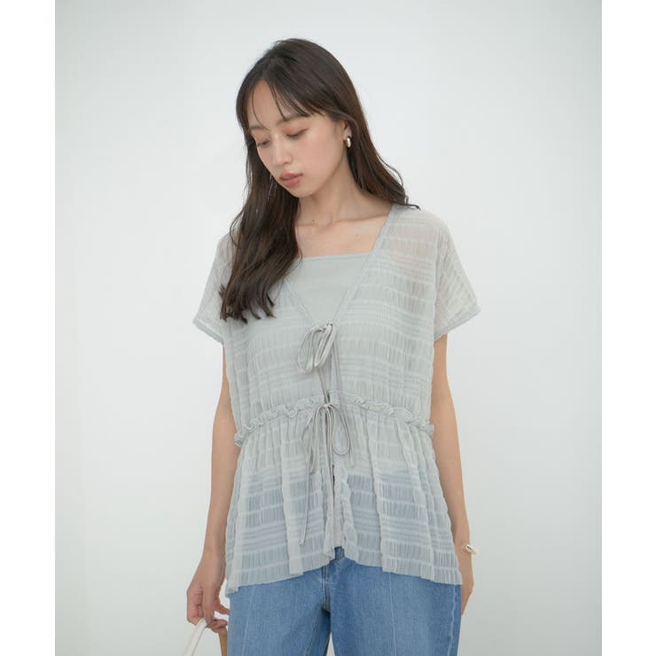 シャーリングカーデ×キャミアンサンブル | VIS  | 詳細画像4 