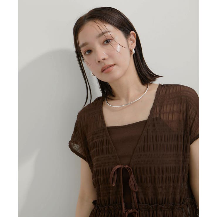 シャーリングカーデ×キャミアンサンブル | VIS  | 詳細画像6 