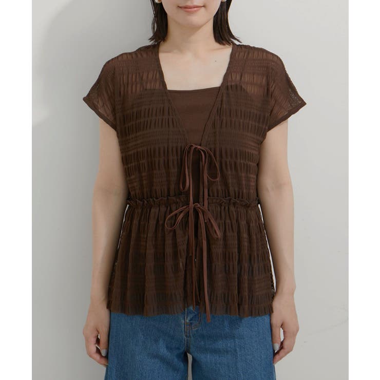 シャーリングカーデ×キャミアンサンブル | VIS  | 詳細画像8 