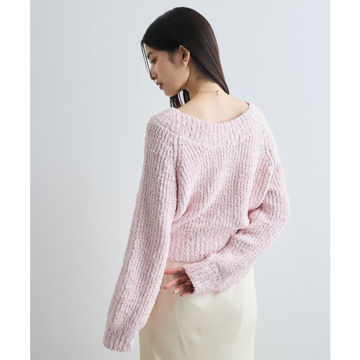 ユルネックポコポコヤーンニットプルオーバー | VIS  | 詳細画像12 