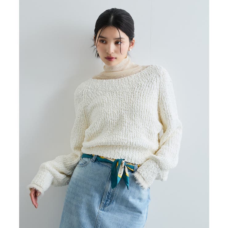 ユルネックポコポコヤーンニットプルオーバー | VIS  | 詳細画像13 