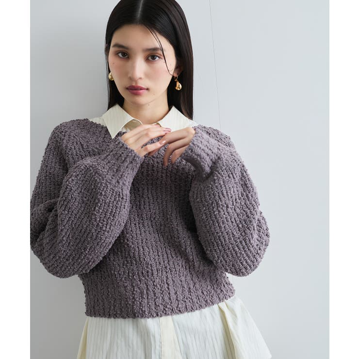 ユルネックポコポコヤーンニットプルオーバー | VIS  | 詳細画像7 