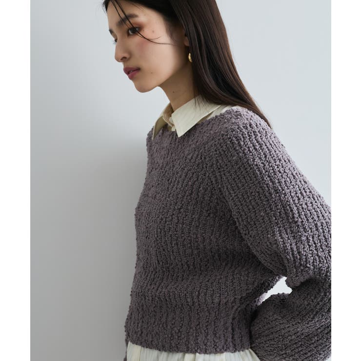 ユルネックポコポコヤーンニットプルオーバー | VIS  | 詳細画像8 