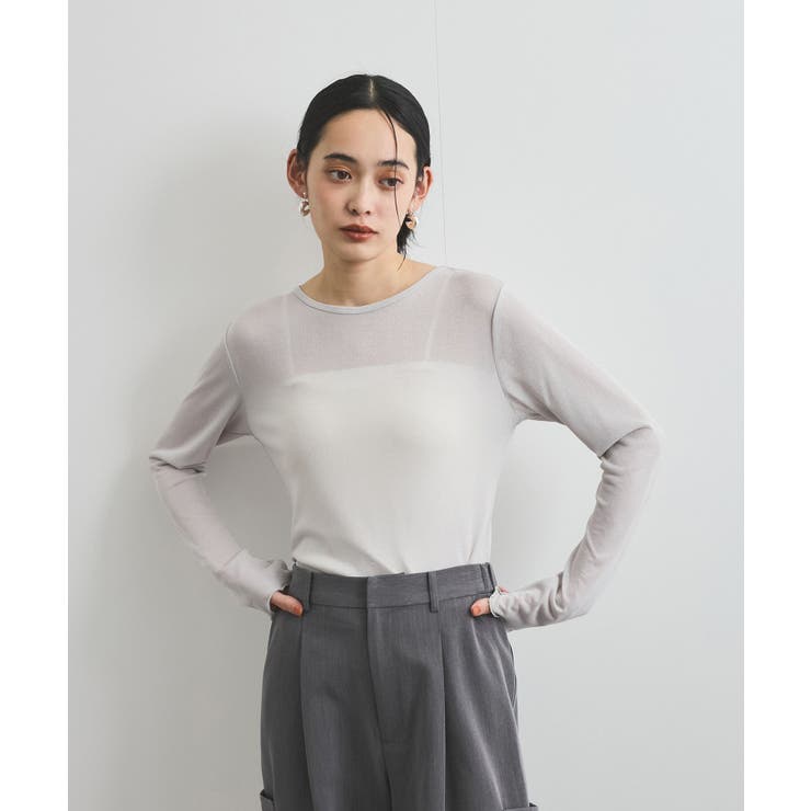 クルーネックインナートップス（レース・チェック・ラメ・シアー） | VIS  | 詳細画像20 