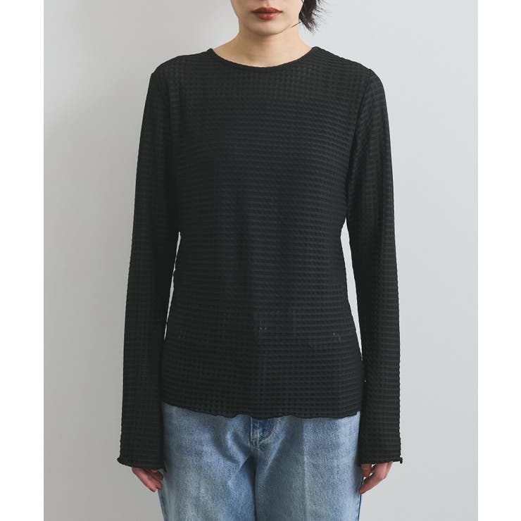 クルーネックインナートップス（レース・チェック・ラメ・シアー） | VIS  | 詳細画像23 