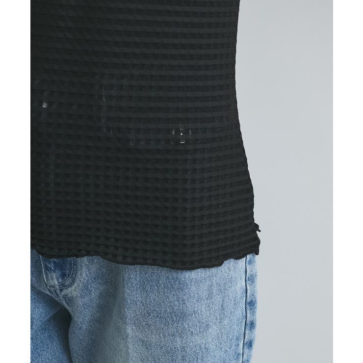 クルーネックインナートップス（レース・チェック・ラメ・シアー） | VIS  | 詳細画像28 