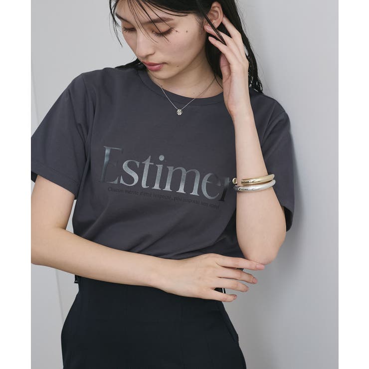 チャコール(06) | 【接触冷感/洗える】アソートロゴプリントTシャツ | VIS 