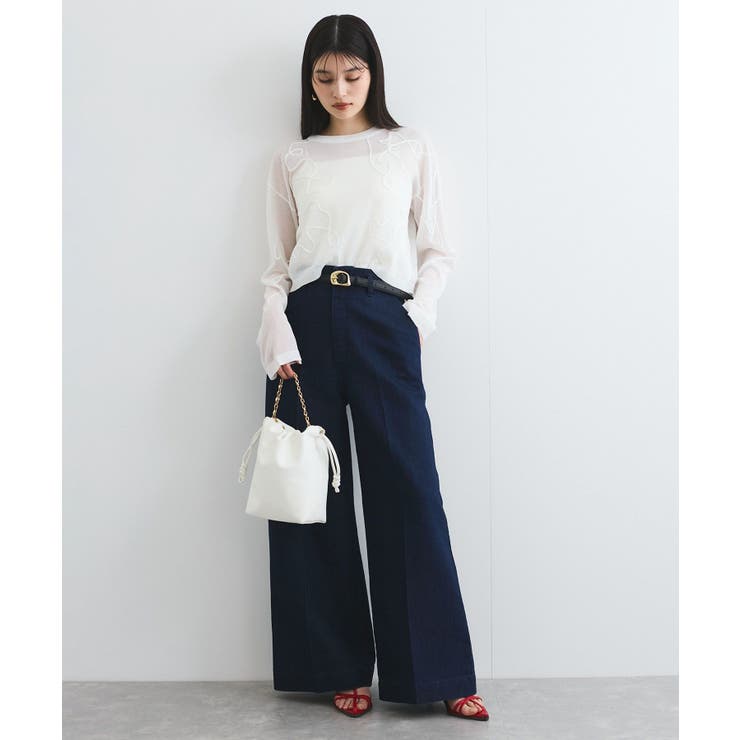 コード刺繍シアーニット | VIS  | 詳細画像10 