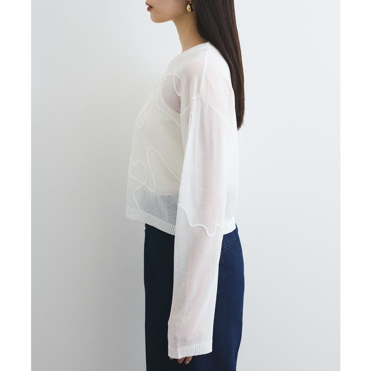 コード刺繍シアーニット | VIS  | 詳細画像14 