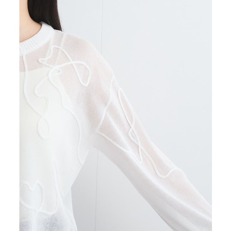 コード刺繍シアーニット | VIS  | 詳細画像17 