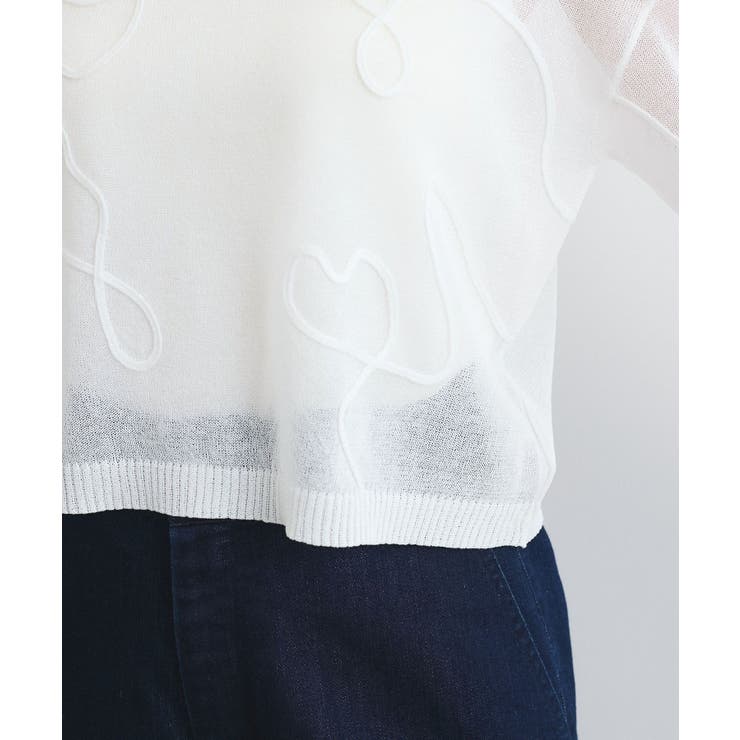 コード刺繍シアーニット | VIS  | 詳細画像18 