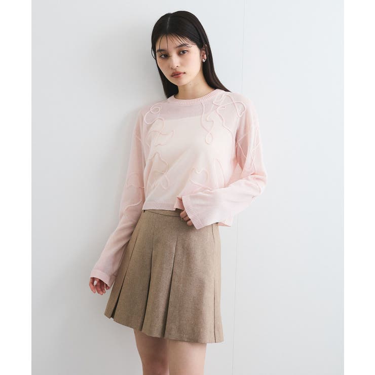 コード刺繍シアーニット | VIS  | 詳細画像3 