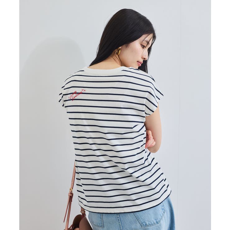 フレンチスリーブロゴアソートTシャツ | VIS  | 詳細画像4 